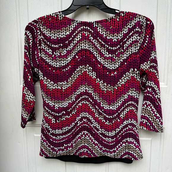 *FINAL PRICE* Notations Magenta And Black Swirl Top - Picture 7 of 7